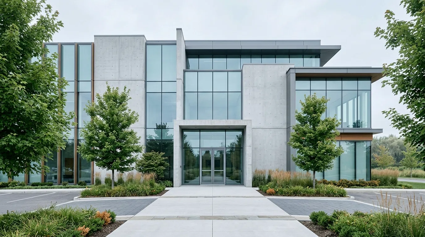 The Baymont Review editorial - professional modern office building